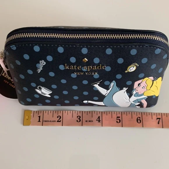 NWT! Kate x Disney Alice in wonderland limited edition Cosmetic Bag/pouch. - Picture 13 of 14